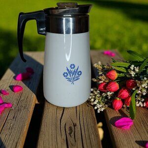 Vintage Corning Ware Conflower Blue Coffee Carafe/thermal Server 10 cup